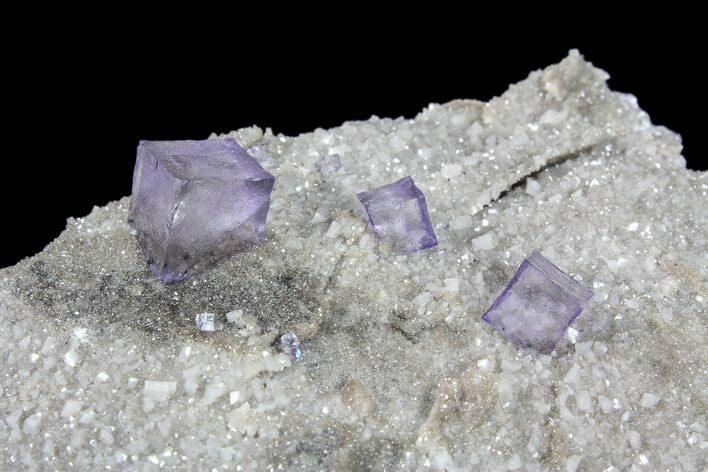 Purple Fluorite on Sparkling Dolomite - Elmwood Mine #89701